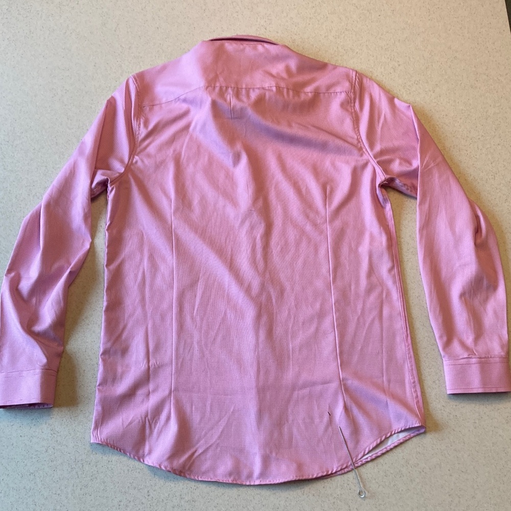 C-LAB NYC Long Sleeve Pink Dress Shirt Men Size Small 15/32-33" - Picture 5 of 15